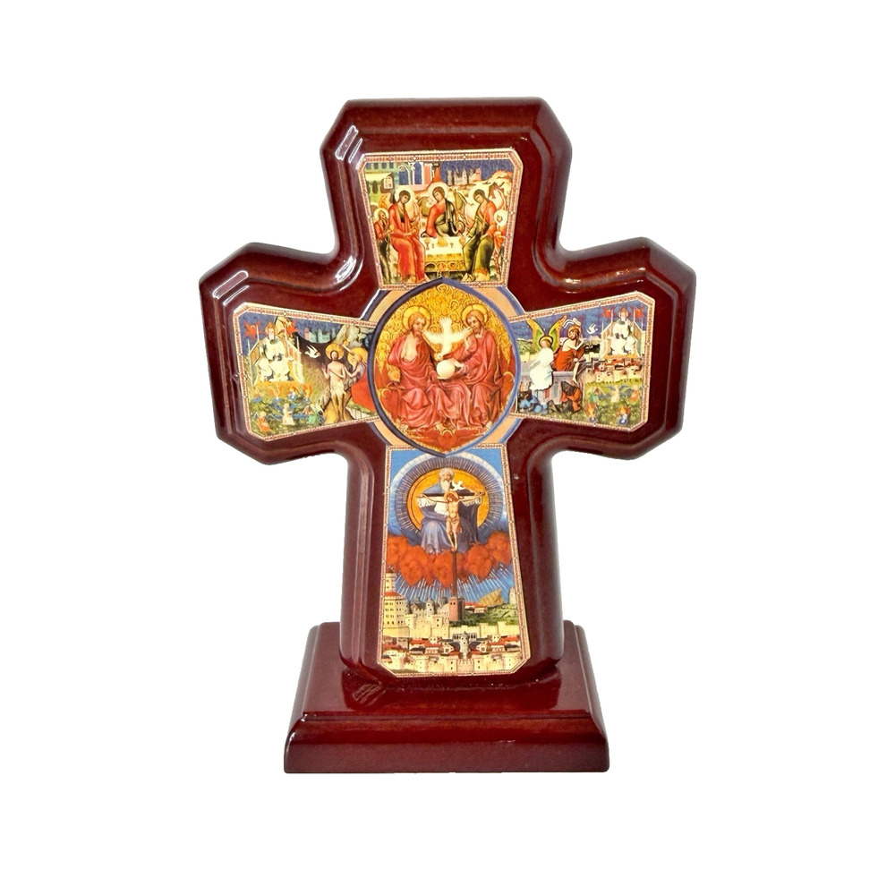 Beautiful Wooden Cross wth Story La Croce Tematica Del Giubileo del 2000
